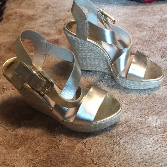 Michael Kors Silver Wedges